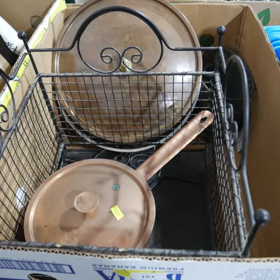 Copper pots etc