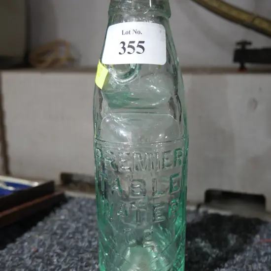 Marble glass bottle