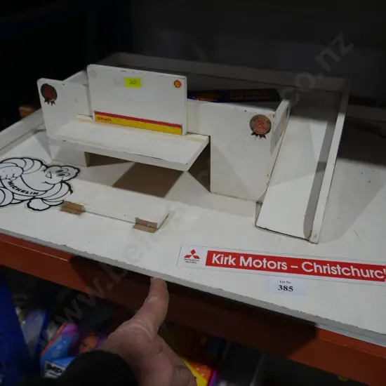 Shell petrol station wooden toy