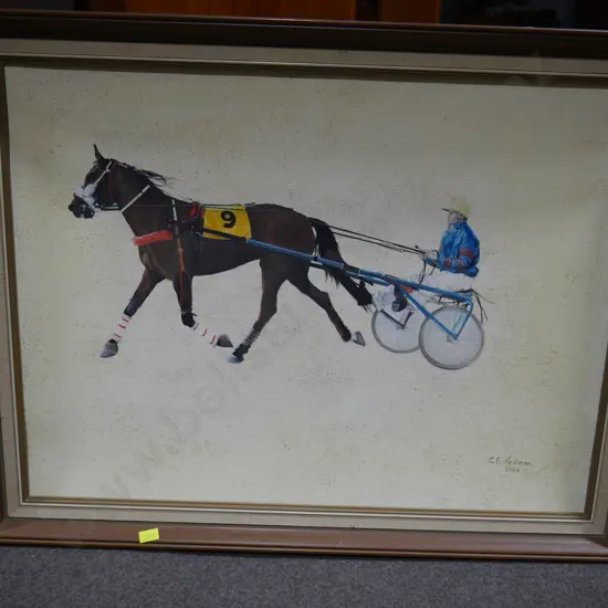 Horse racing print
