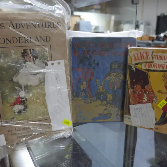 3 books Alice in wonderland