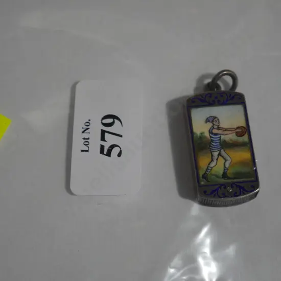 Enameled silver vesta