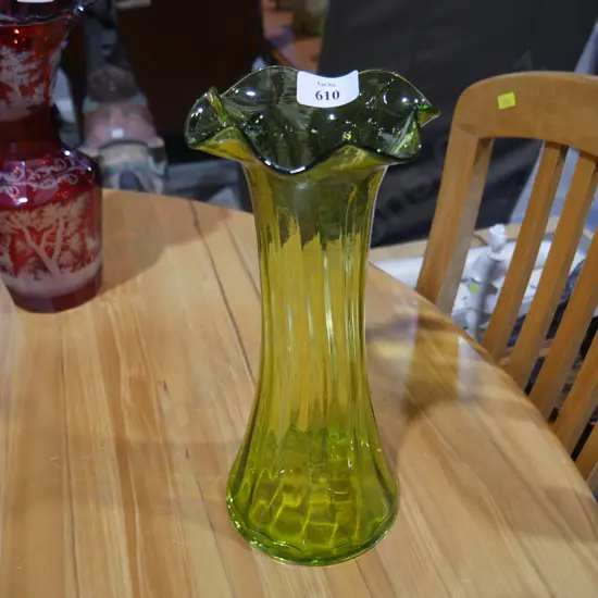Coloured glass vase