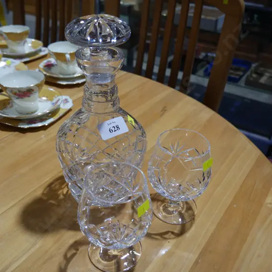 Crystal decanter and glasses
