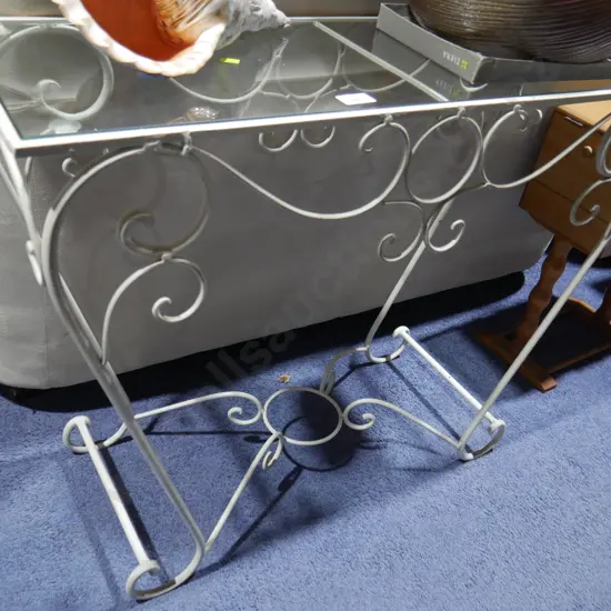 Metal and Glass hall table