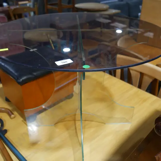Glass coffee table