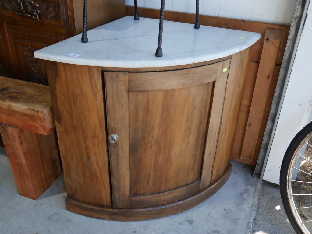 Marble top corner cupboard Image 1++