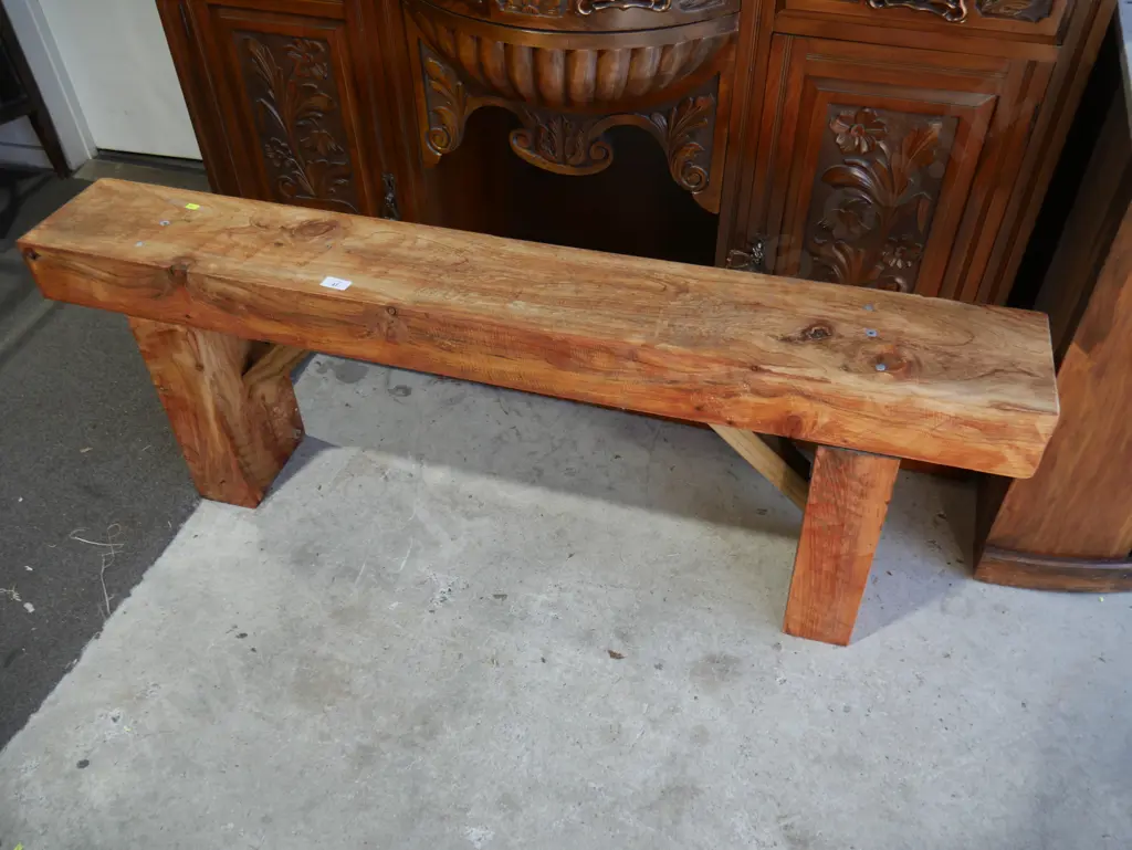 Solid wood bench seat Image 1++