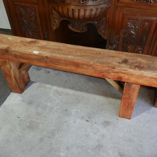 Solid wood bench seat