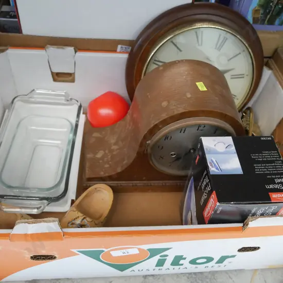 Clock, kitchenware etc