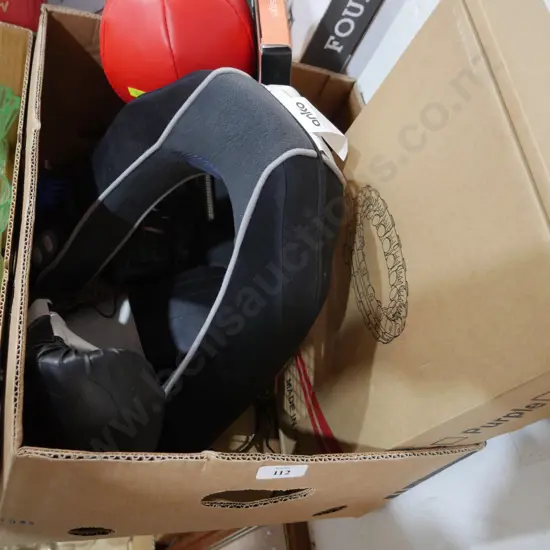 Tennis racket, boxing gear etc