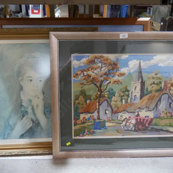 Three framed pictures