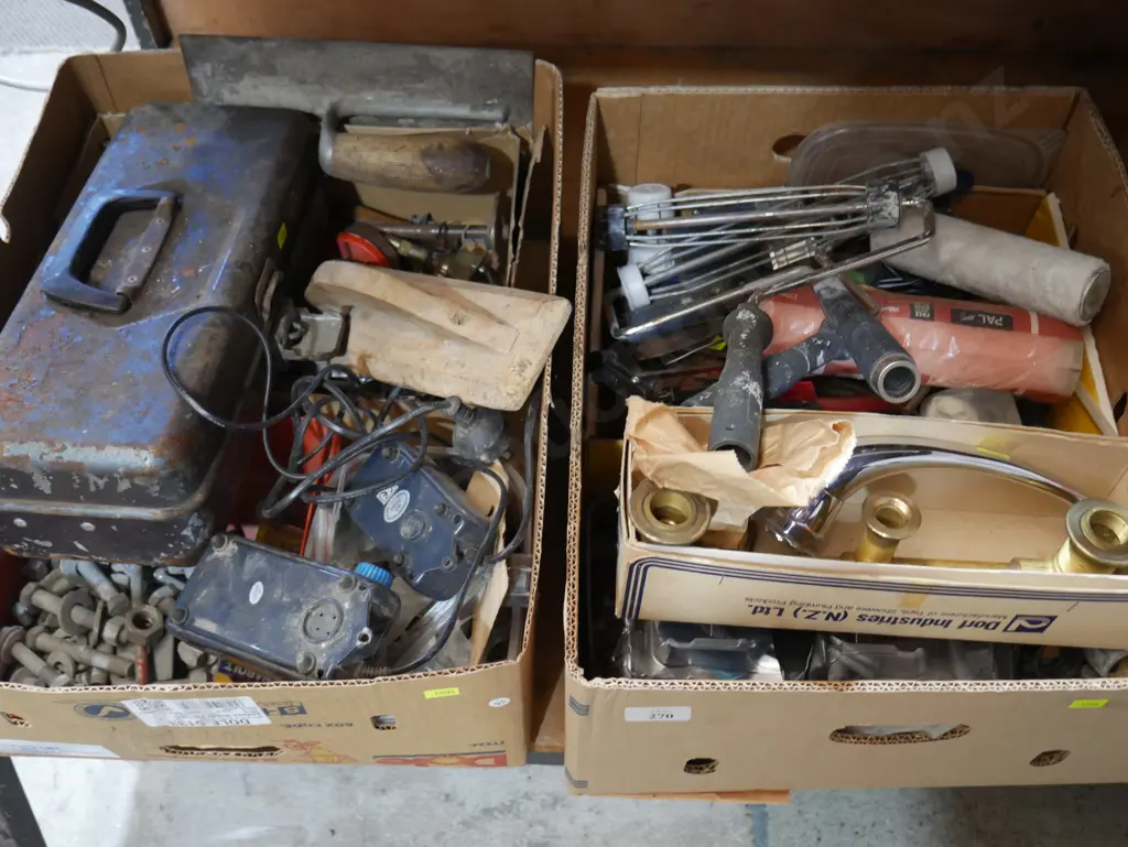 Two boxes of garage sundries Image 1++