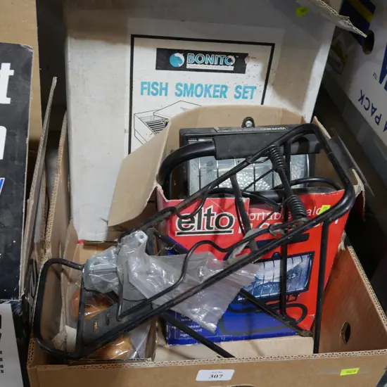 Fish smoker, work light etc