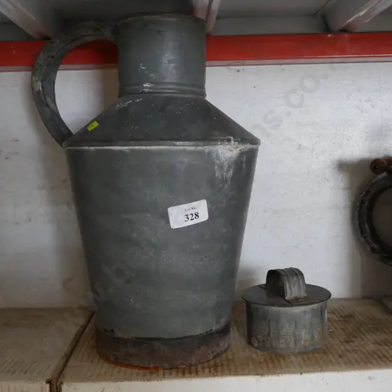 Metal metal lidded jug