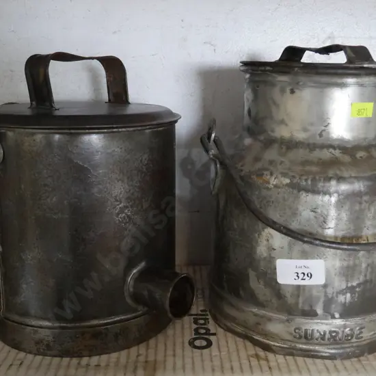 Two lidded cans