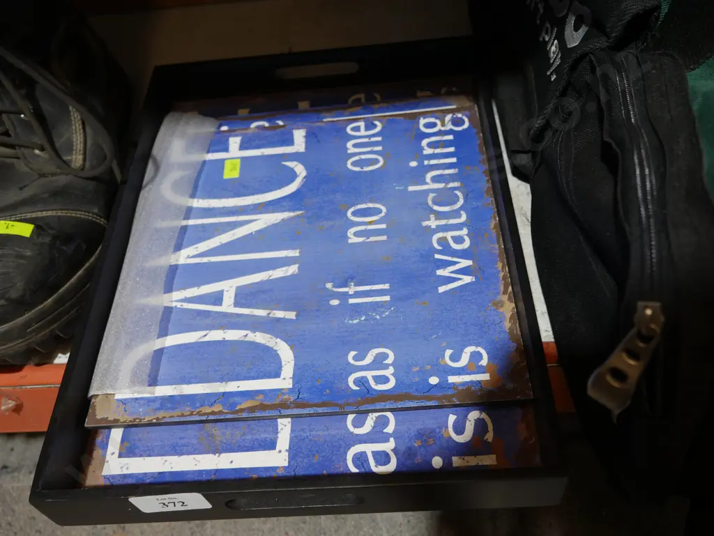 Wooden signs and tray Image 1++