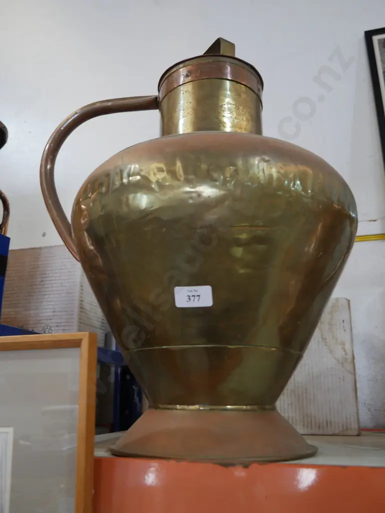 Vintage brass milk can Image 1++