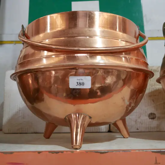 Vintage copper cauldron