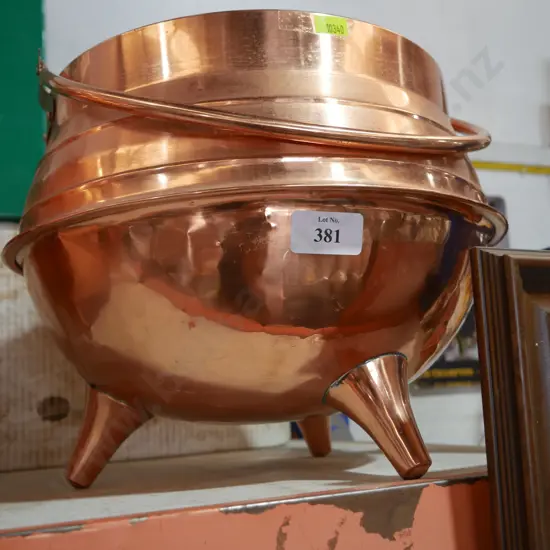 Vintage copper cauldron