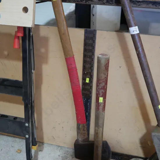 Sledgehammer, axe