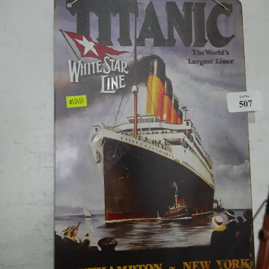 Titanic tin sign