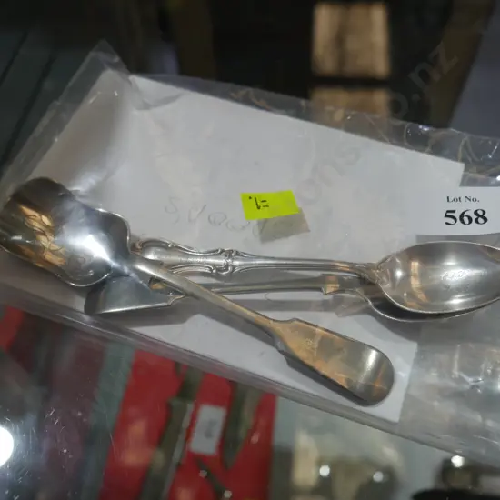 3 silver spoons