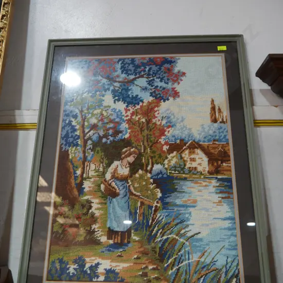 Framed tapestry picture