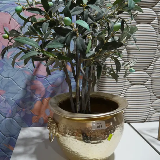 Pot with artificial plant