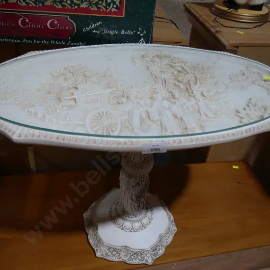 Glass top coffee table