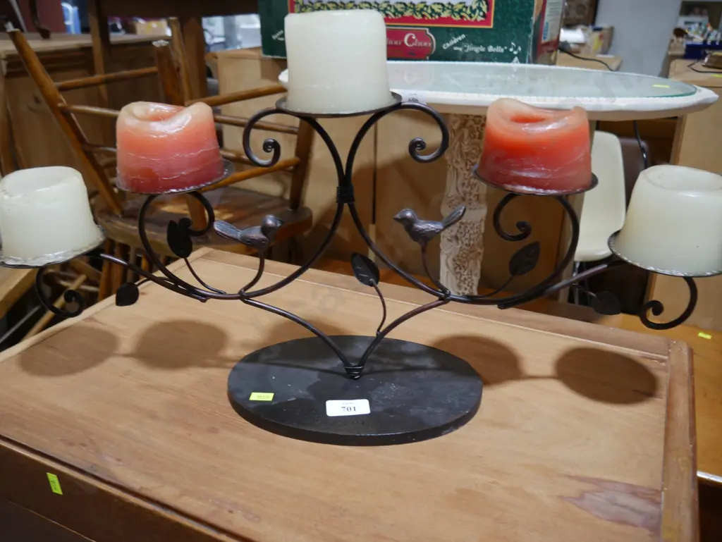 Wrought iron candle holder Image 1++