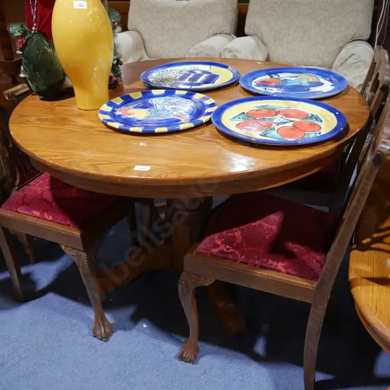 Dining table and four chairs