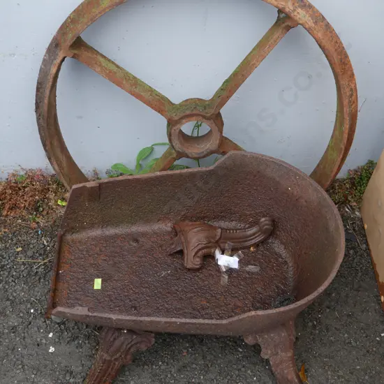 Wrought iron wheel etc