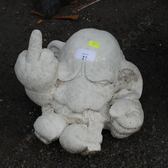 Concrete gnome ornament