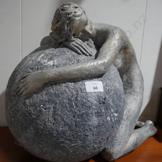 Nude lady on ball ornament