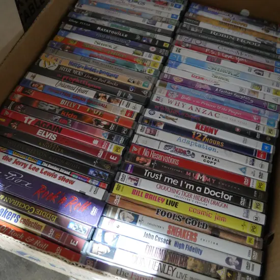 Box of DVDs