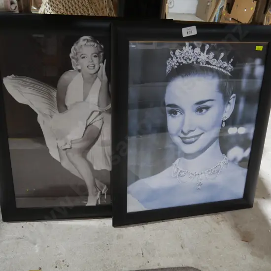 3 framed movie star prints
