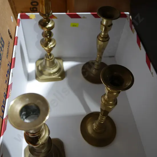 Brass candle sticks.