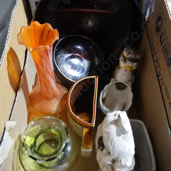 Glassware, animals etc