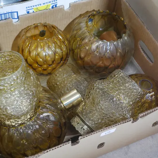 Retro glass light fittings