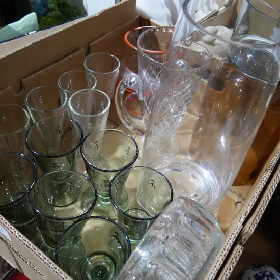Crystal, glassware etc