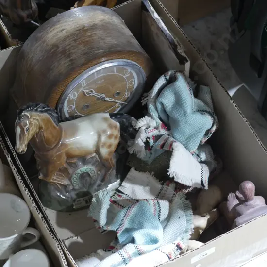 Clock, Jim beam horse etc