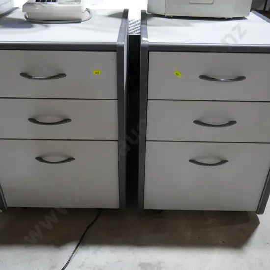 Pair MDF office drawers