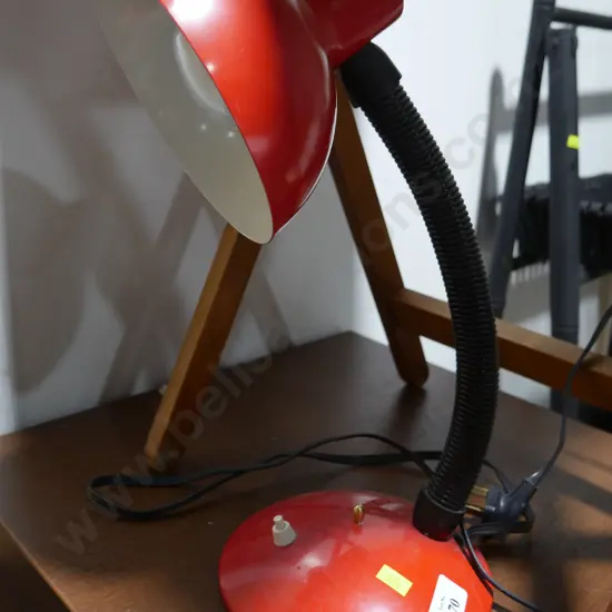 Red table lamp