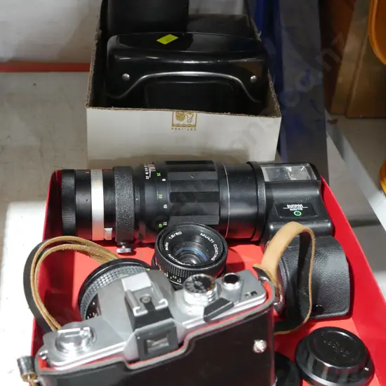 Praktica camera and lenses