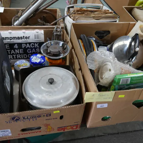 2 boxes Camping gear