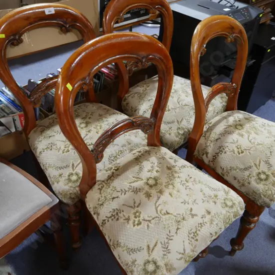 4 balloon back chairs