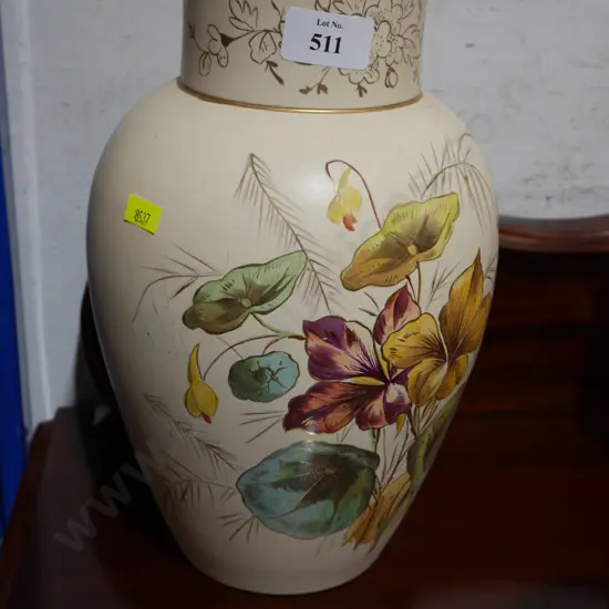 Large hand painted vase