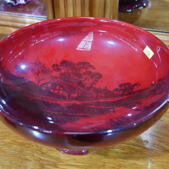Royal Doulton Flambe footed bowl