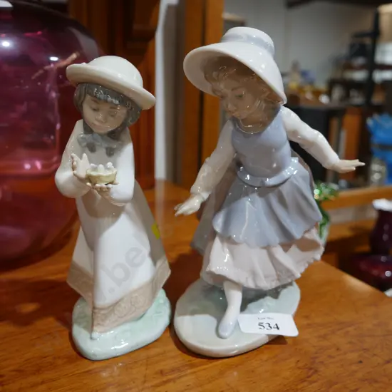 2 x Nao by Lladro girl figurines
